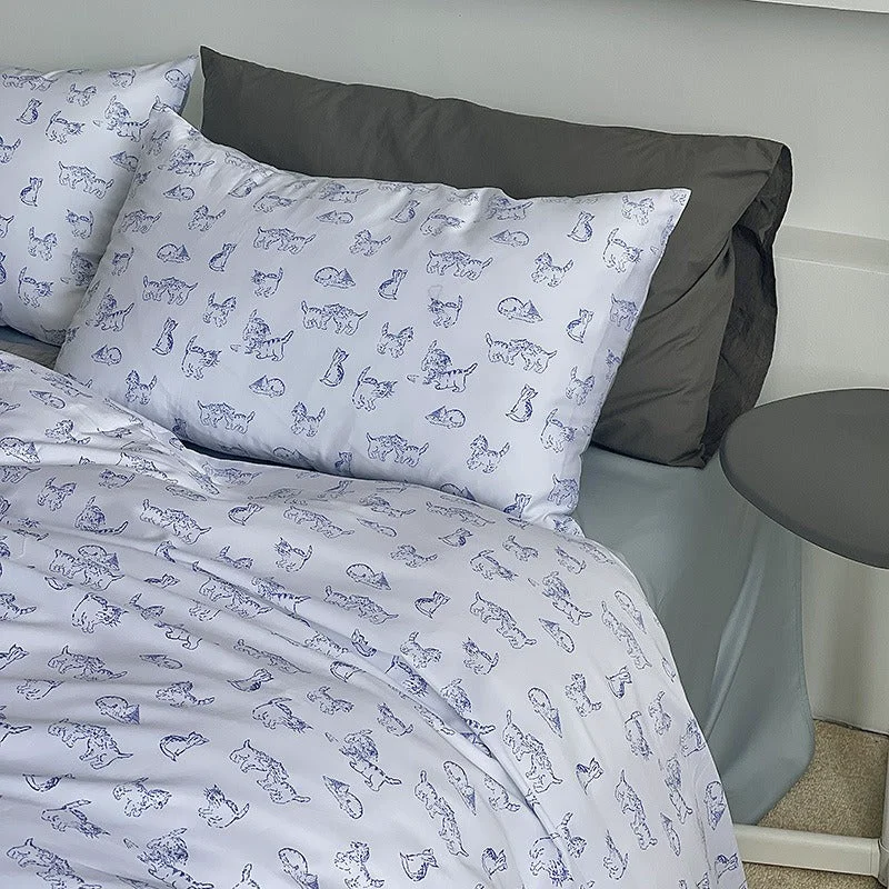 Comfortable Lazy Kitty Bedding Set Responsible