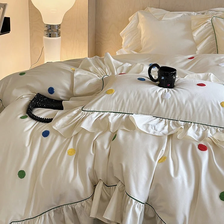 Specialty Polka Dots Party Bedding Set Convenient