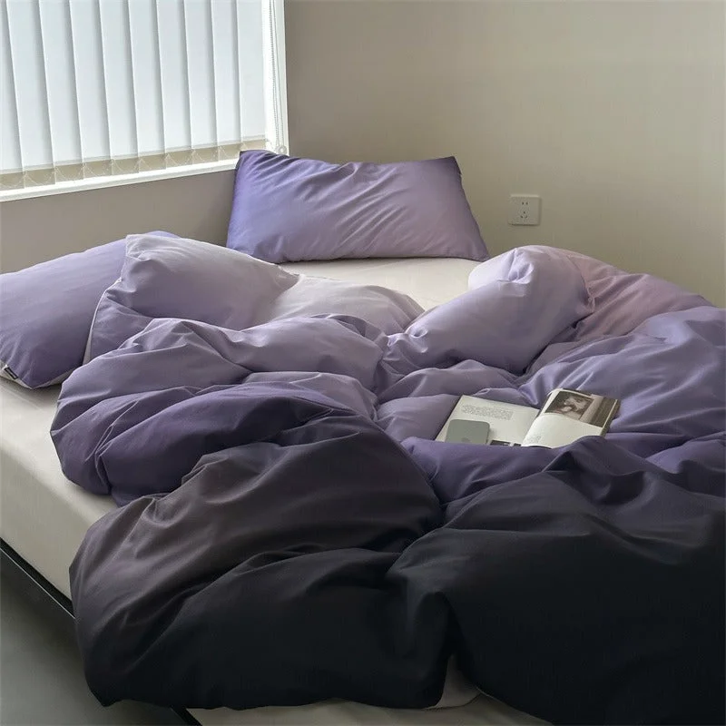 Functional Purple Shaded Bedding Set Clean