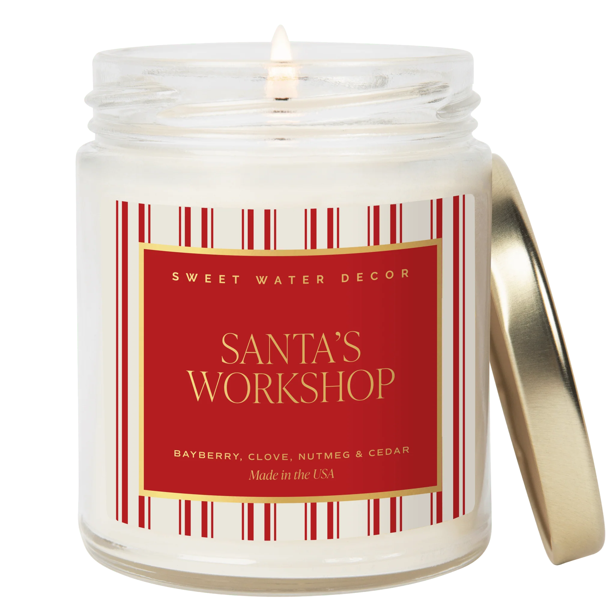 Responsible Santa’s Workshop Soy Candle – 9 oz Clear Jar Merry and Bright Smooth