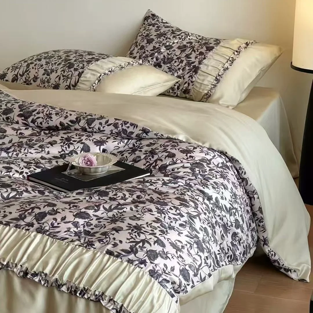 Easy-to-Use Vineyard Ruffle Bedding Set Smooth