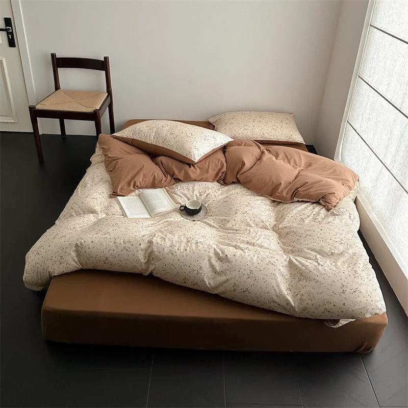 Breathable Coffee Time Cashew Bedding Set Elite