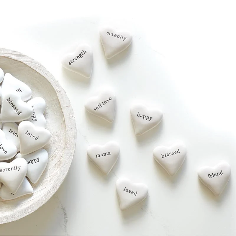 Artisan Ceramic Word Heart Flexible