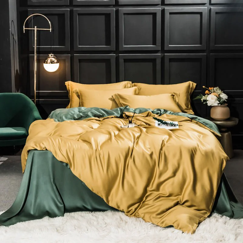 Long-Lasting Lemon Lime Lyocell Bedding Set Recyclable