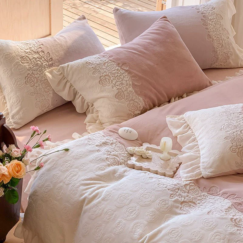 Green Royal Floral Quilt Cover Set Efficient