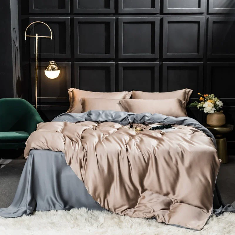 Refined Bronze Braze Bedding Set Natural