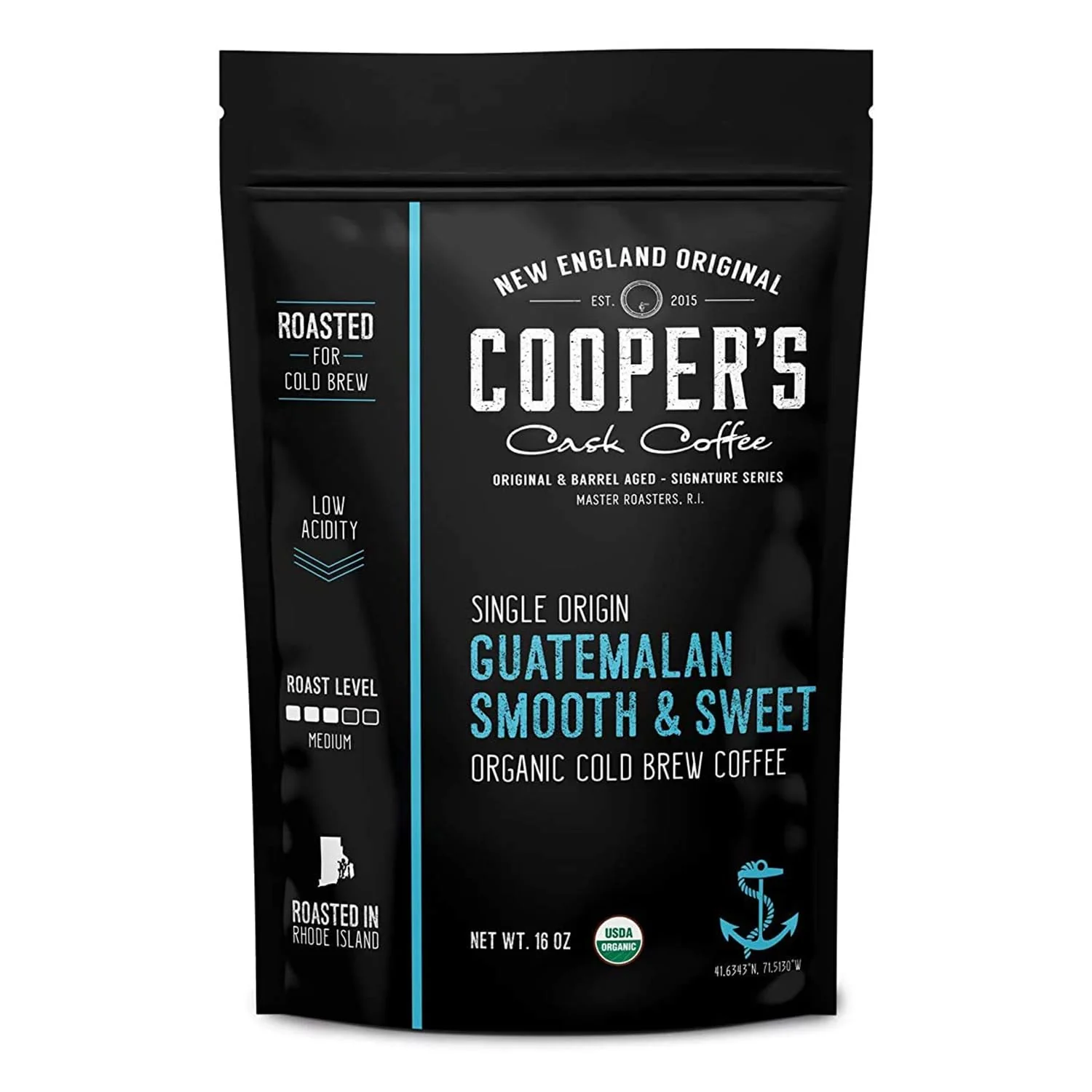High-Grade Guatemala Organic Cold Brew Coffee Single Origin Gourmet Beans Tasting Notes of Milk Chocolate Creamy Caramel amp A Hint of Orange Medium Roast Coarse Ground Beans 16 oz Coffee Bag Natural