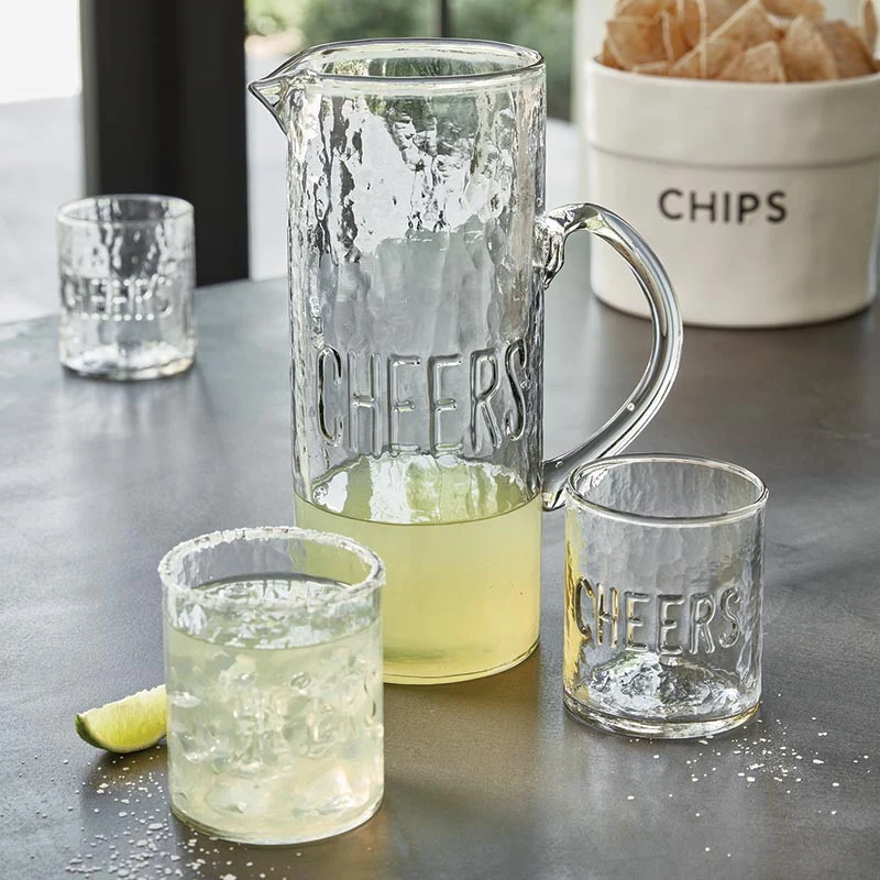 Exclusive Hammered Glass Cheers Glassware Next-Generation