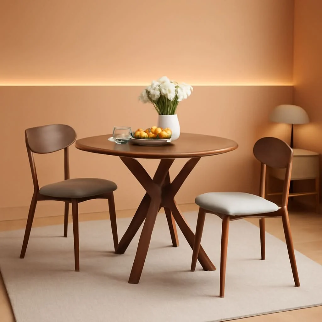 Original Round Dining Table Set 36 Inch With Cushioned Chairs Fine