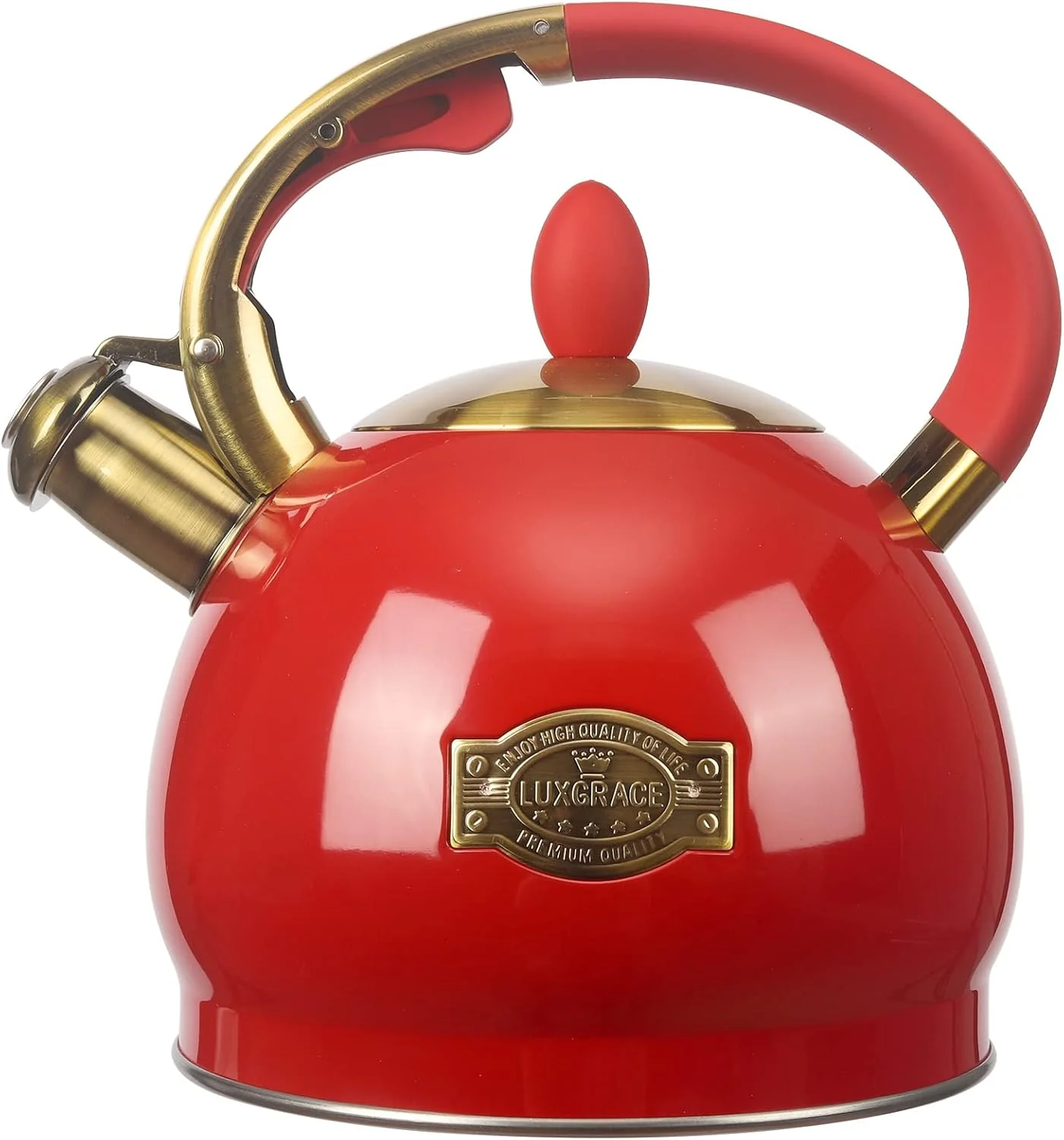 User-Friendly 3Quart Whistling Tea Kettle Classic Teapot Stainless Steel Teakettle with Cool Grip for Stovetop High-Grade
