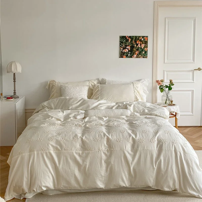 Eco-Friendly Snow Cherry Bedding Set Breathable