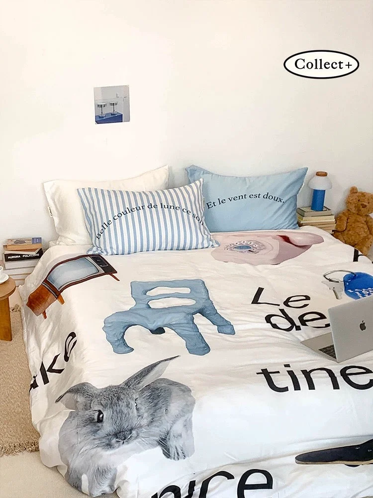 Fast Blue Rabbit Bedding Set Next-Generation