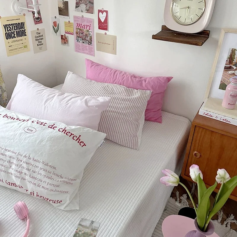 Smart Pastel Aesthetic Cotton Pillowcase Environmentally Friendly