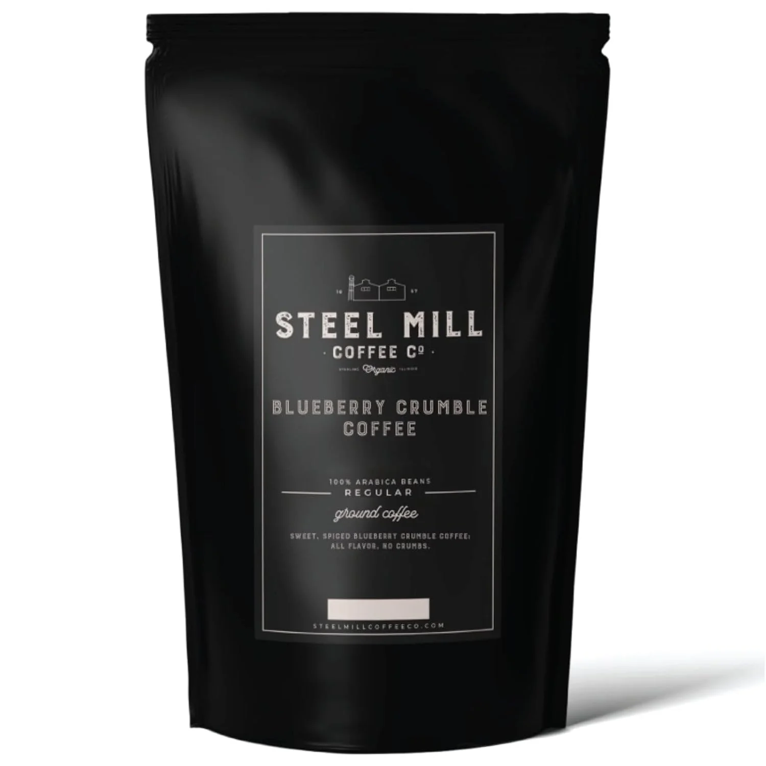 World-Class Steel Mill Coffee Co. Blueberry Crumble Medium Roast Ground 12 oz Bag Contemporary