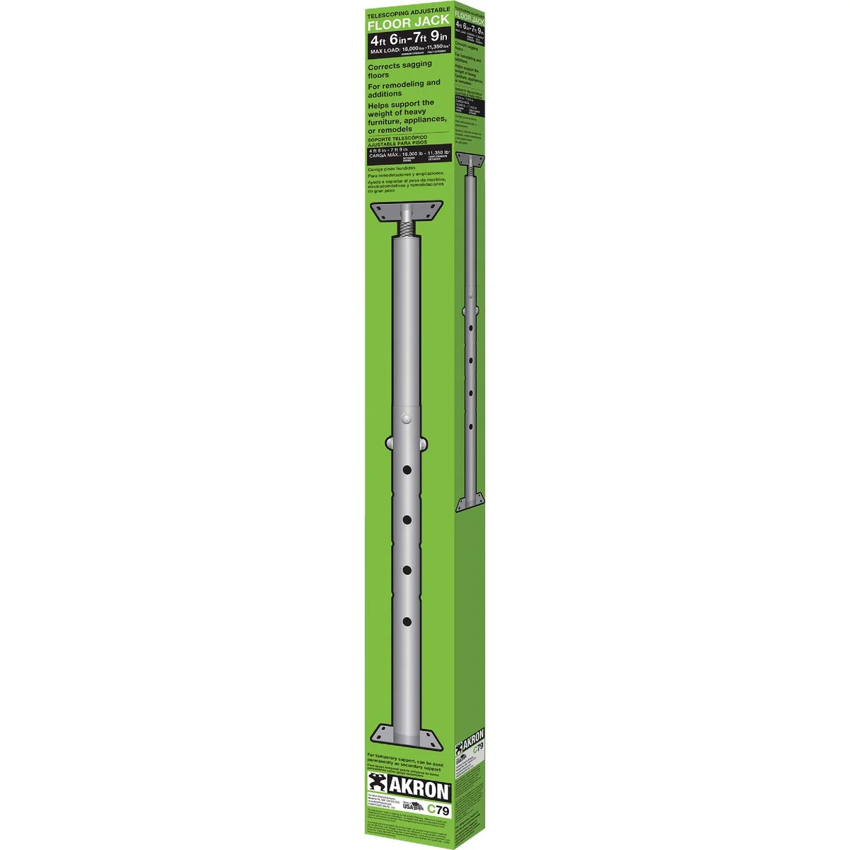 Powerful Akron Floor Jack 4 Ft. 6 In. to 7 Ft. 9 In. 11 350 Lb. Capacity Steel Floor Jack Professional