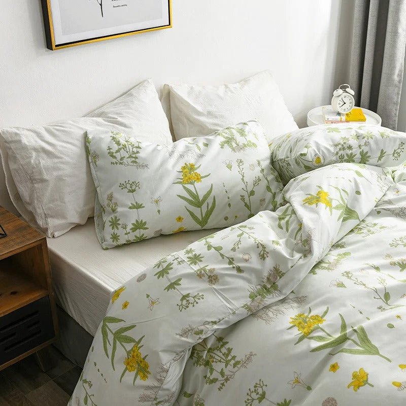 Trendy Village Flowers Bedding Set High-End