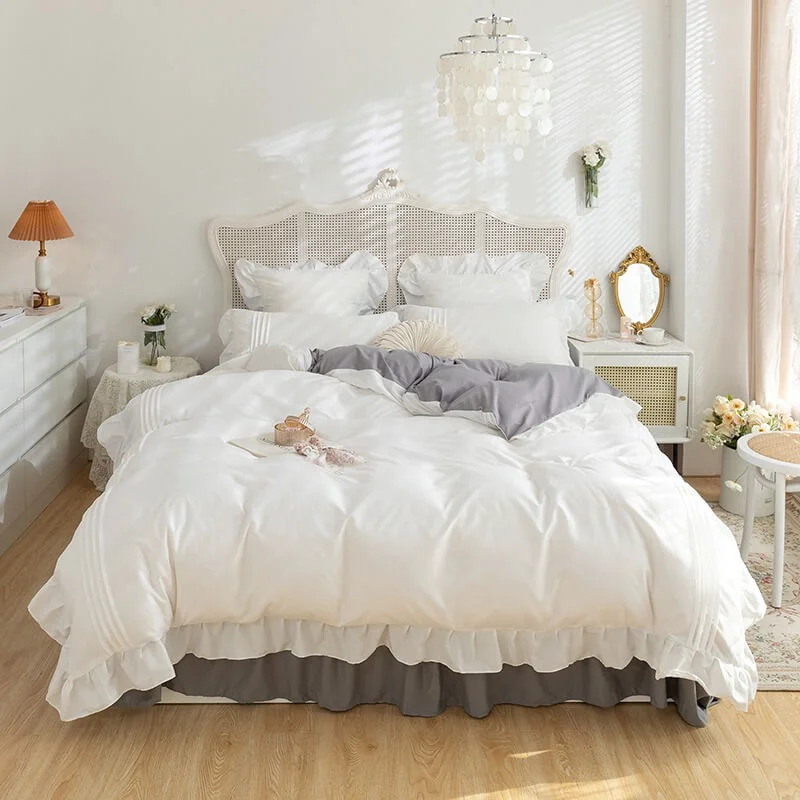 Environmentally Friendly Little Princess Ruffle Bedding Set Traditional