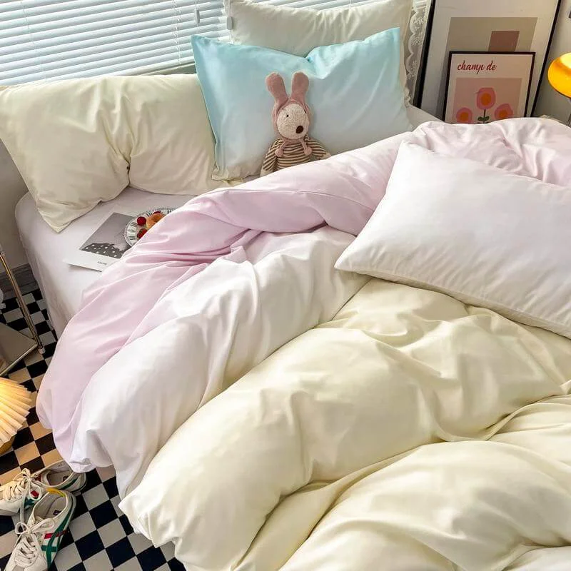 Versatile Cotton Candy Pastel Gradients Bedding Set Organic