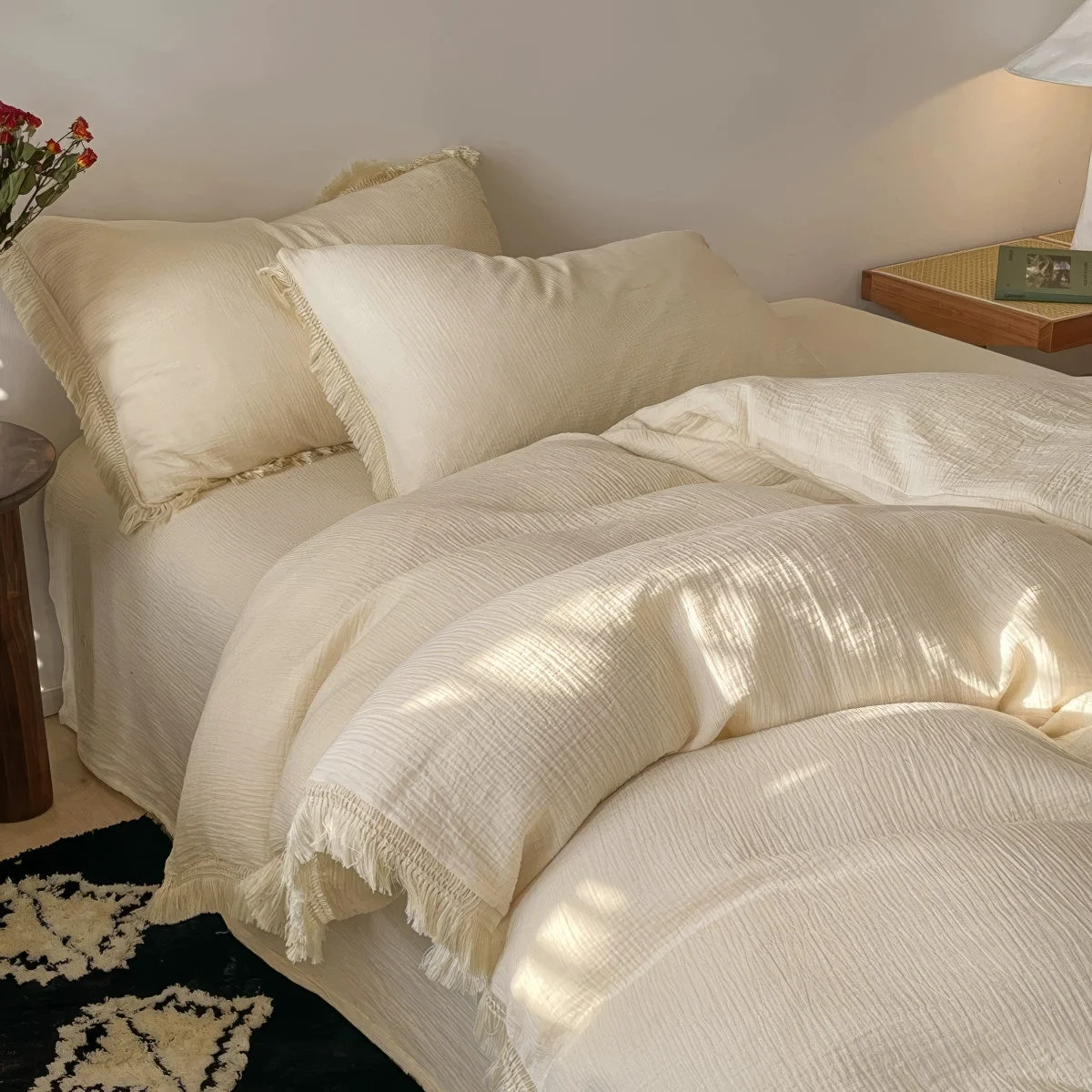 Secure Boho Fringe Edge Bedding Set Quality