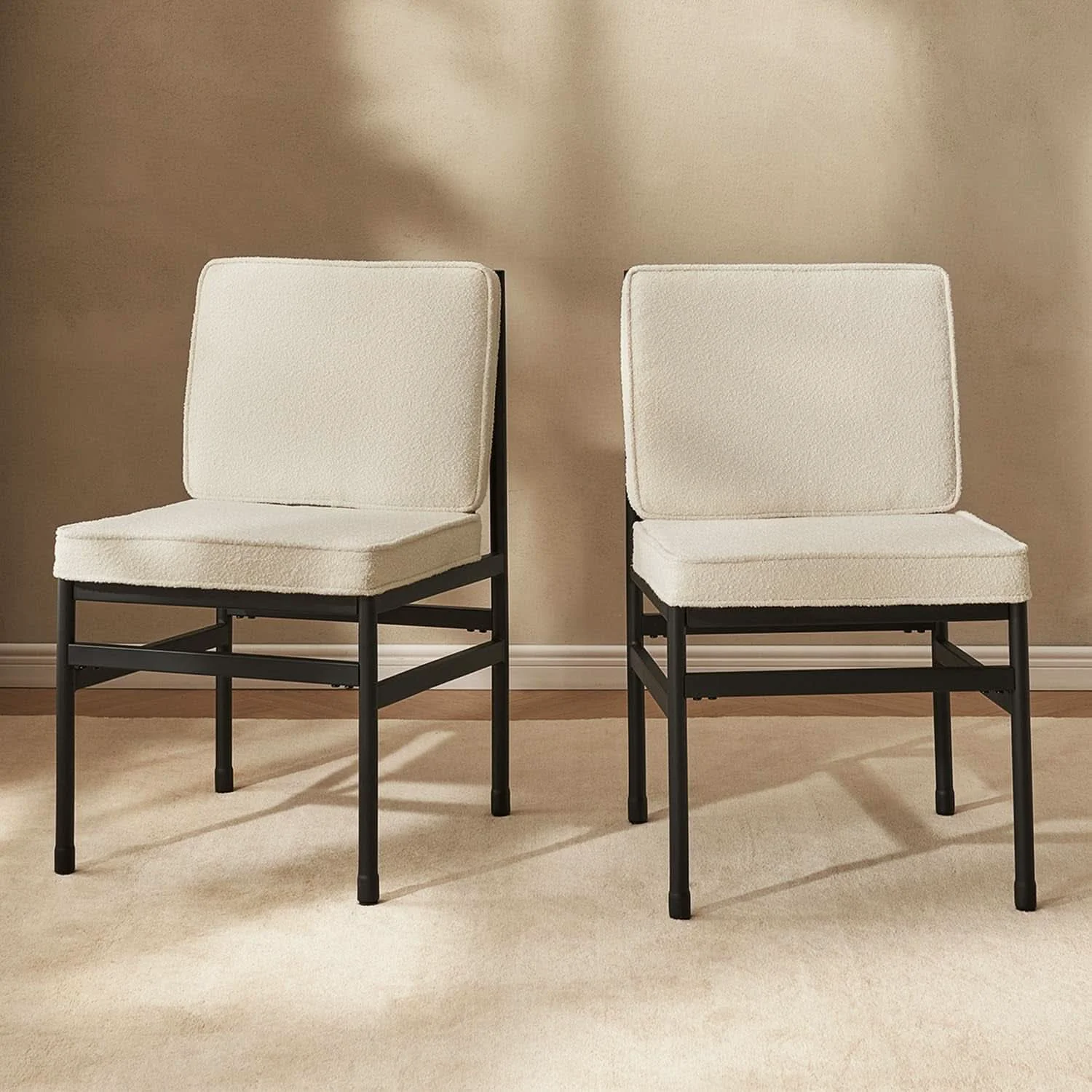 Expertly Made Black Dining Chairs With Removable Cushion Covers Set Of 2 Long-Lasting