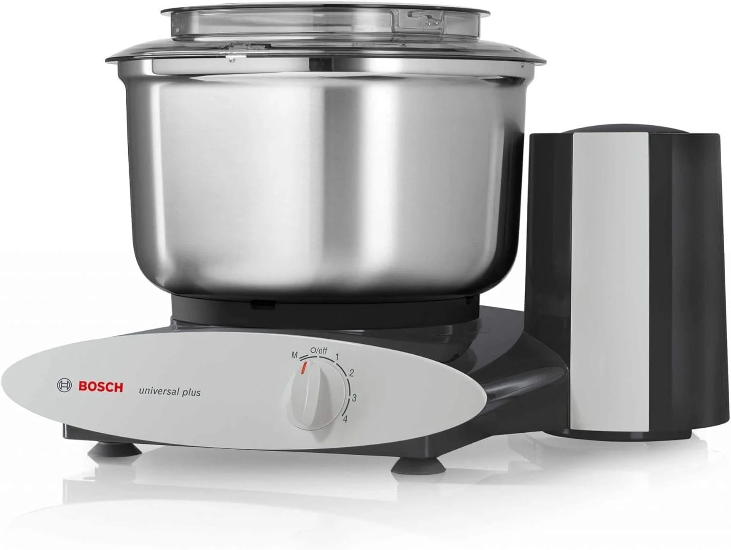 Smart Bosch Universal Plus Stand Mixer with Stainless Steel Bowl with NutriMill Dough Hook Extender Bundle- Black 500 Watt Original Design