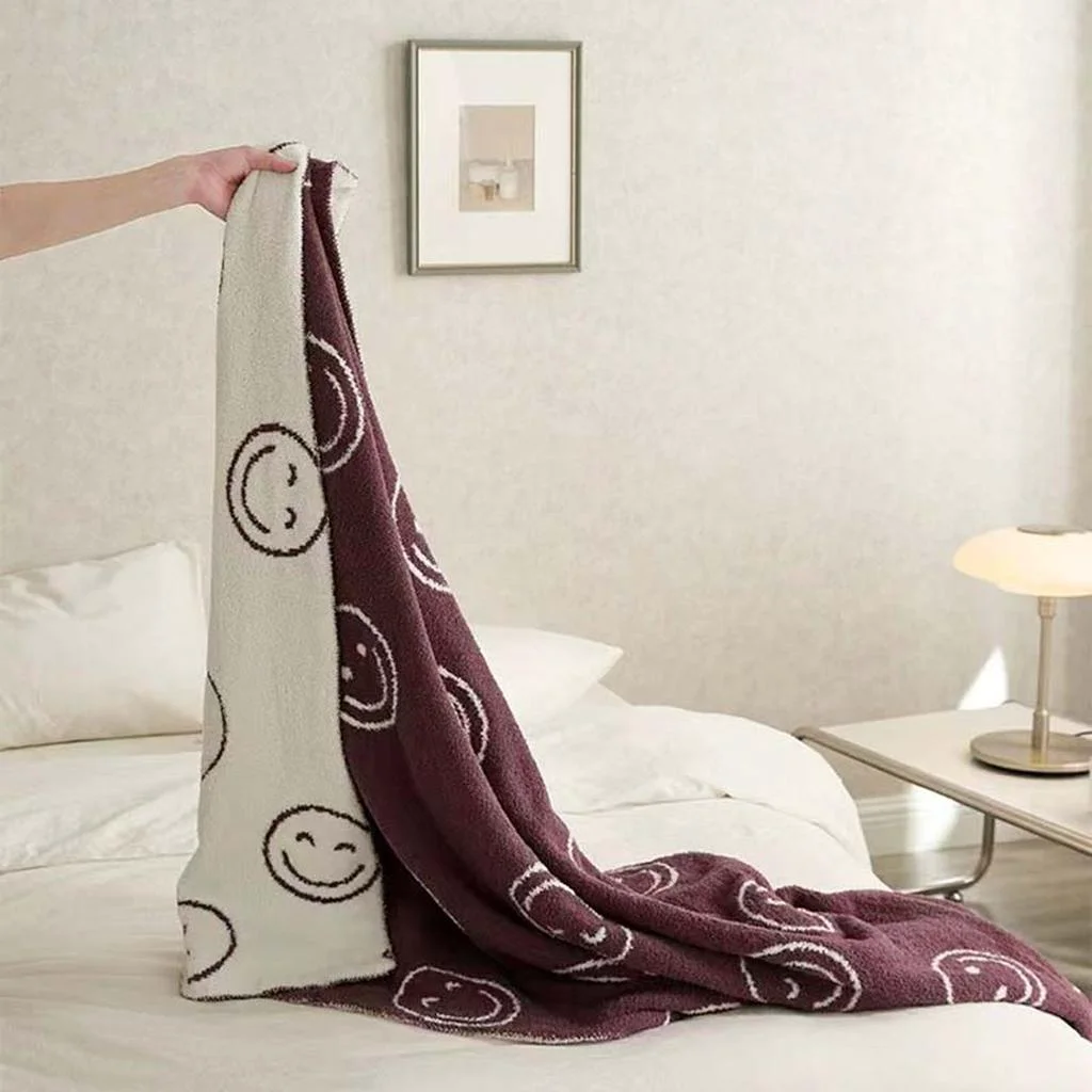 Pure Smiley Face Blanket – Purple Sophisticated
