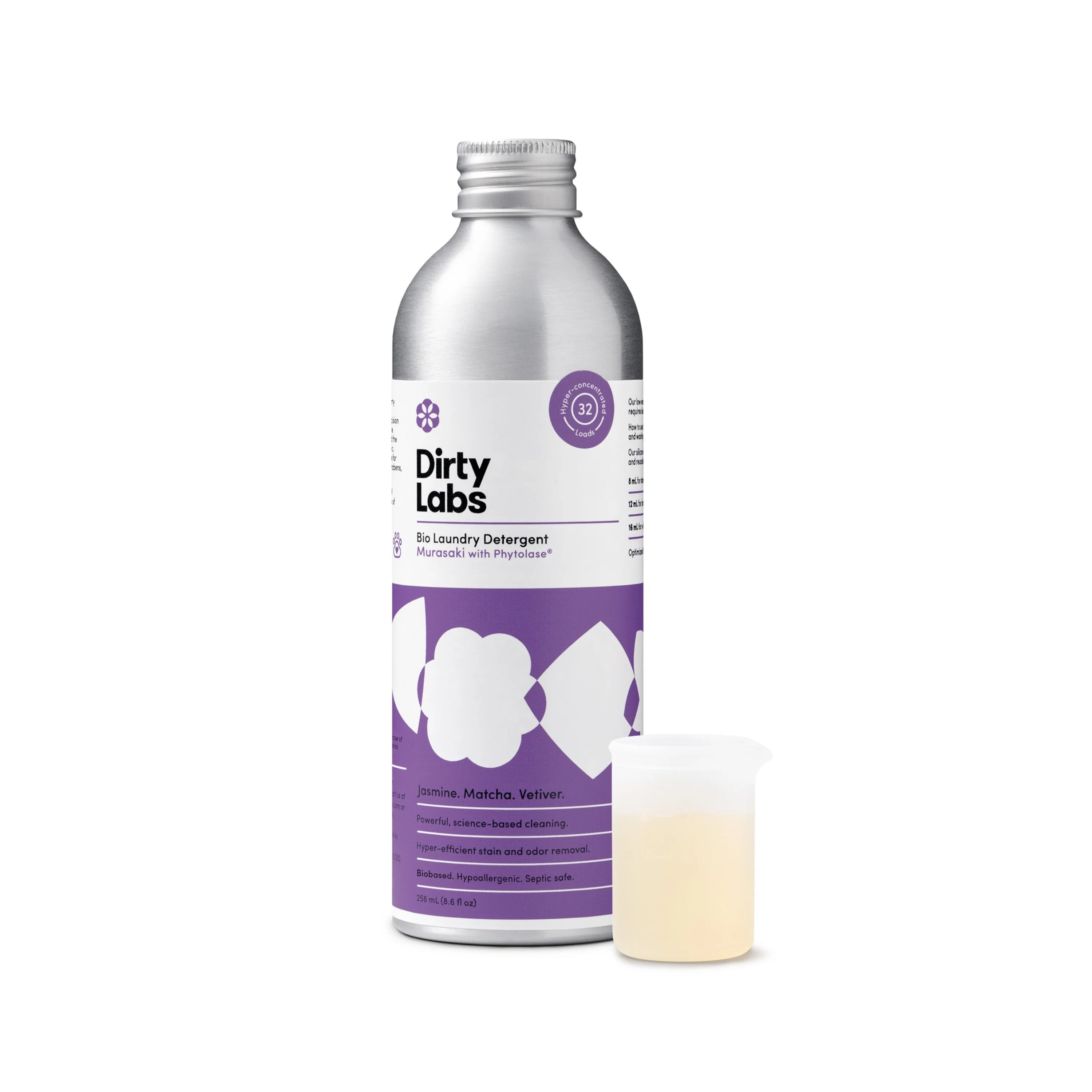 Original Design Dirty Labs Bio Laundry Detergent with Phytolase® – Jasmine Matcha Vetiver Long-Lasting