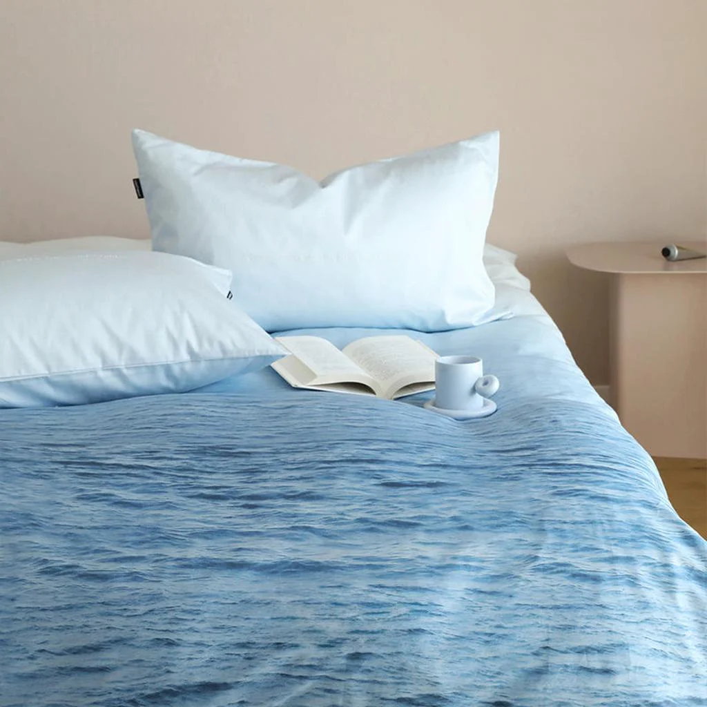Consistent Natural Ombre Blue Coastal Bedding Set World-Class