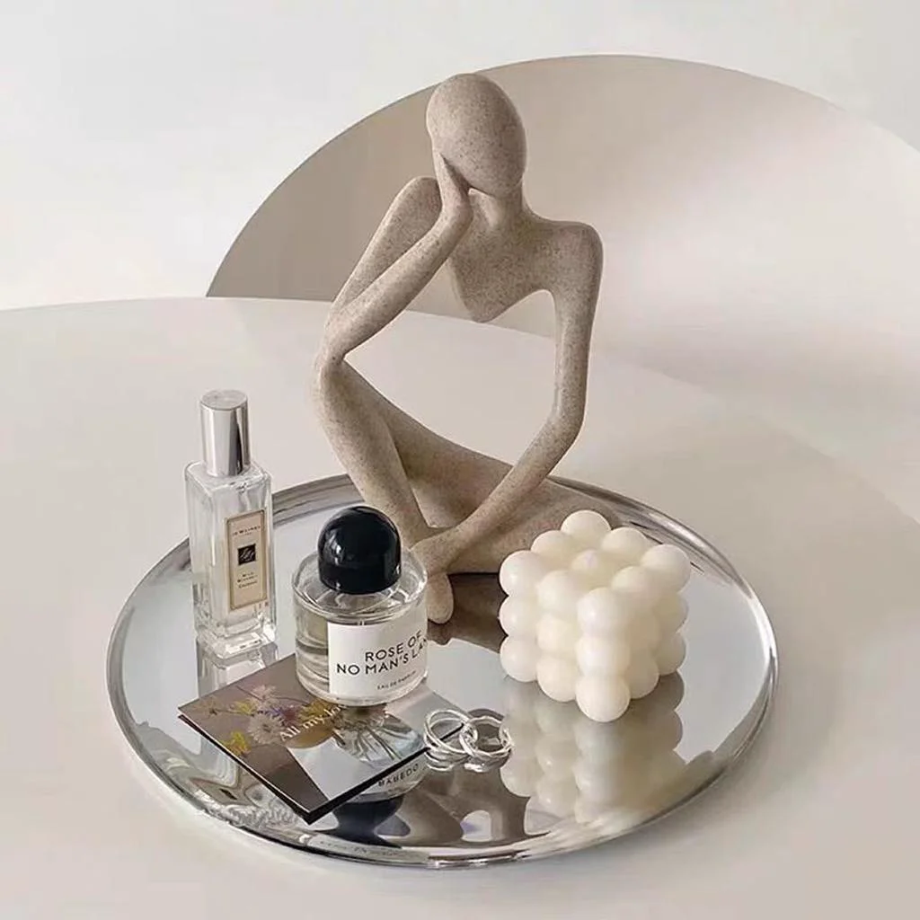 Soft Minimalist Mirrored Jewelry Tray Long-Lasting