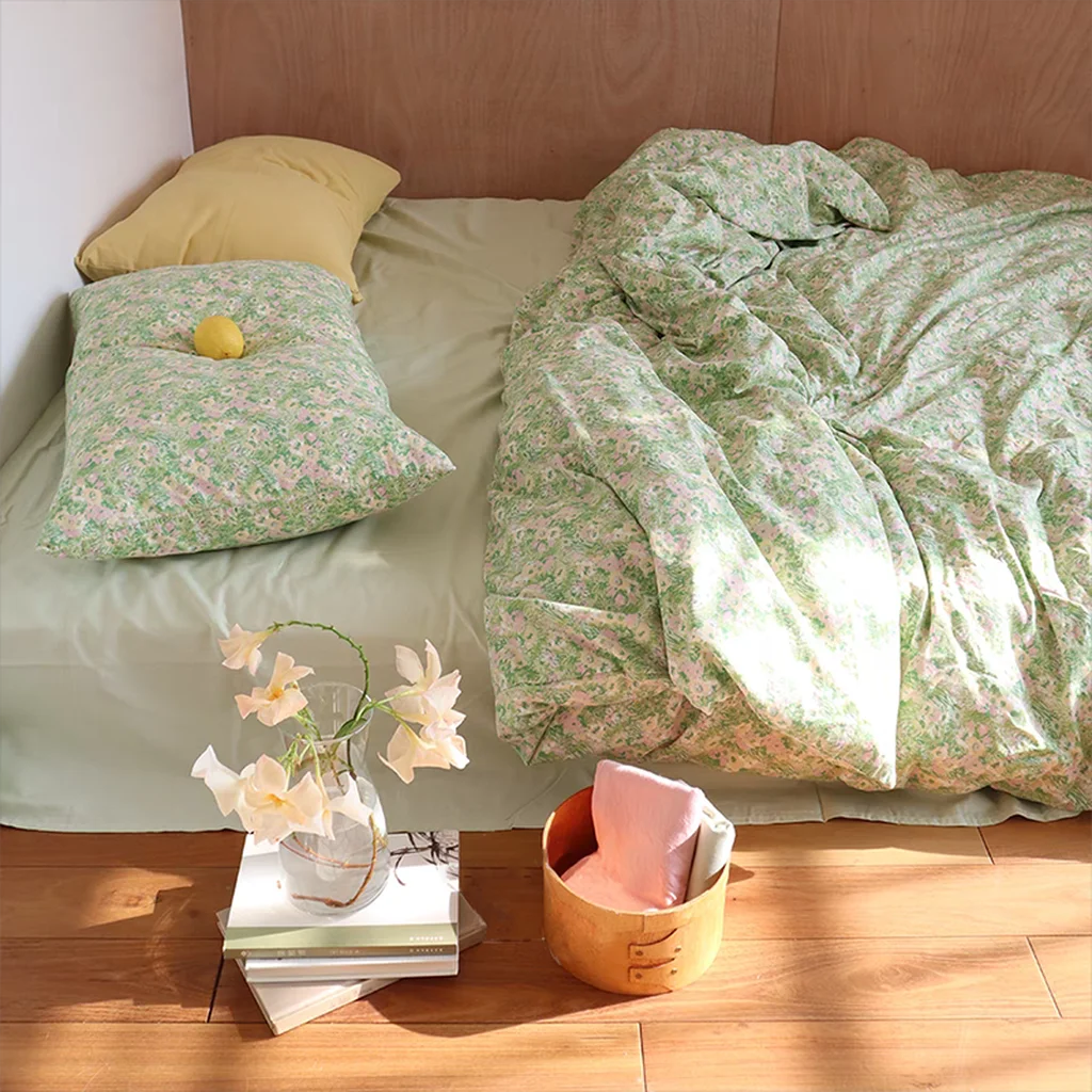 Smart Spring Pastoral Floral Duvet Cover Clean