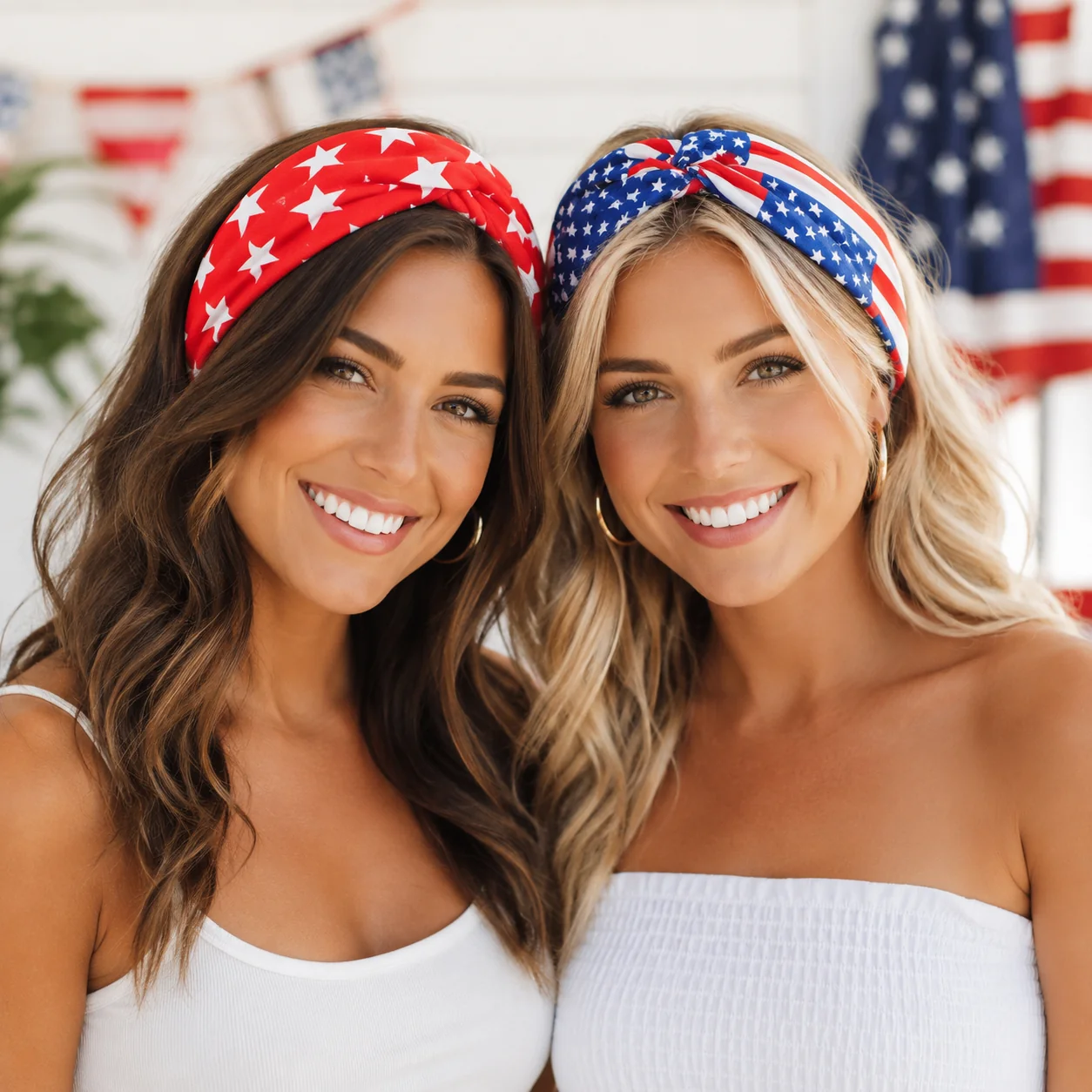 Luxury Fourth of July USA Flag Headband High-End