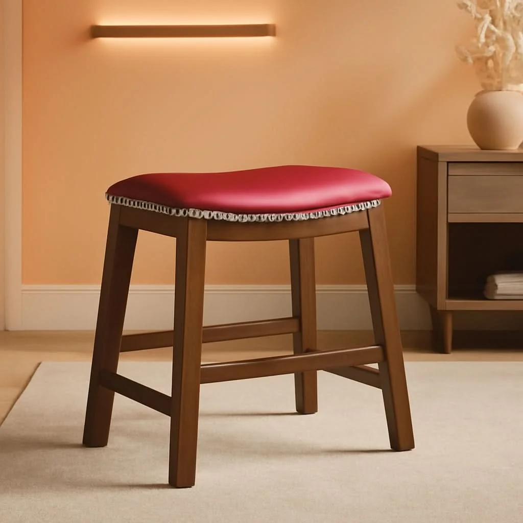 Exceptional Ordway Saddle Seat Bar Stool Dining Height 19 Inch Red Premium