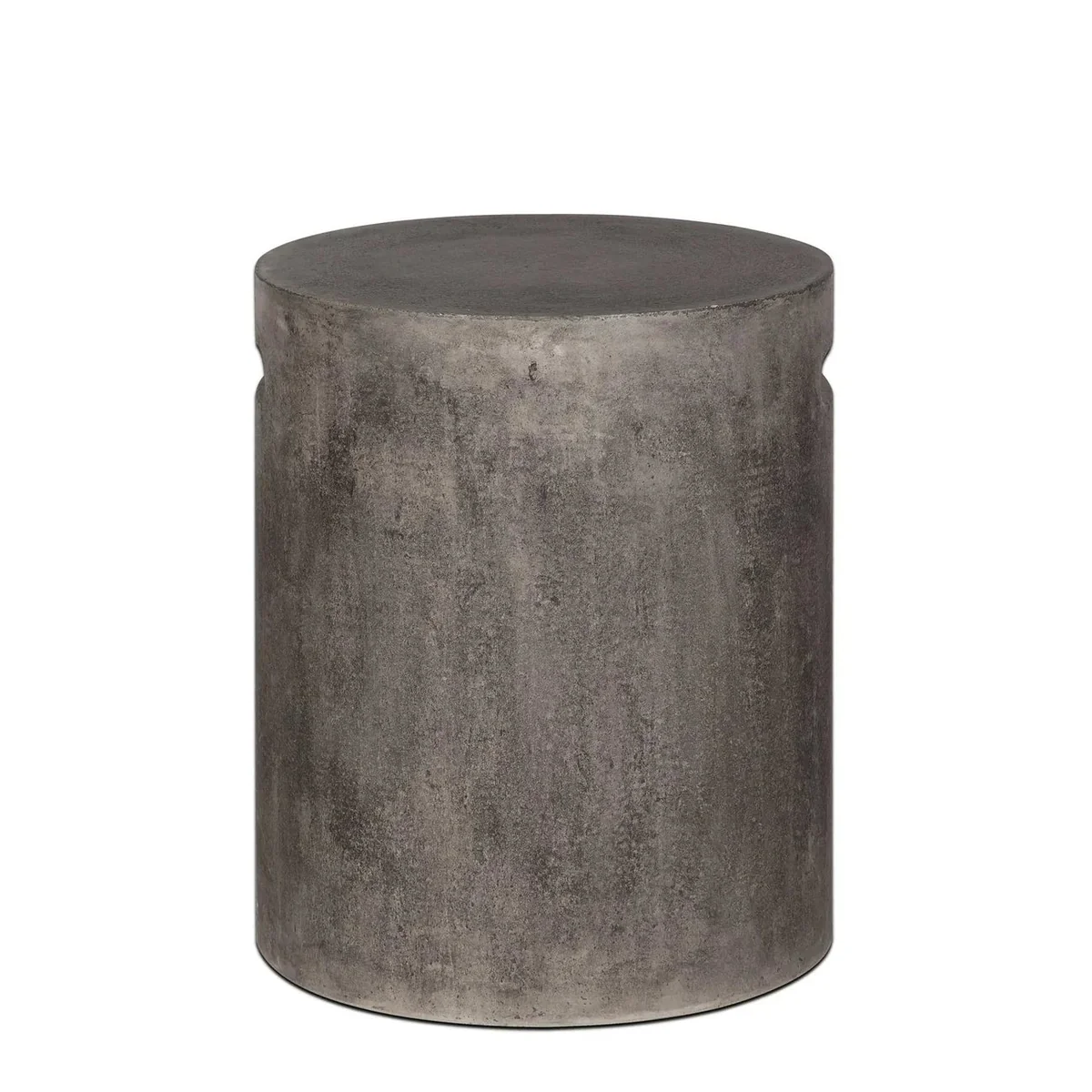 Innovative Concrete Round Side Table With Handle – Dark Grey Enhanced