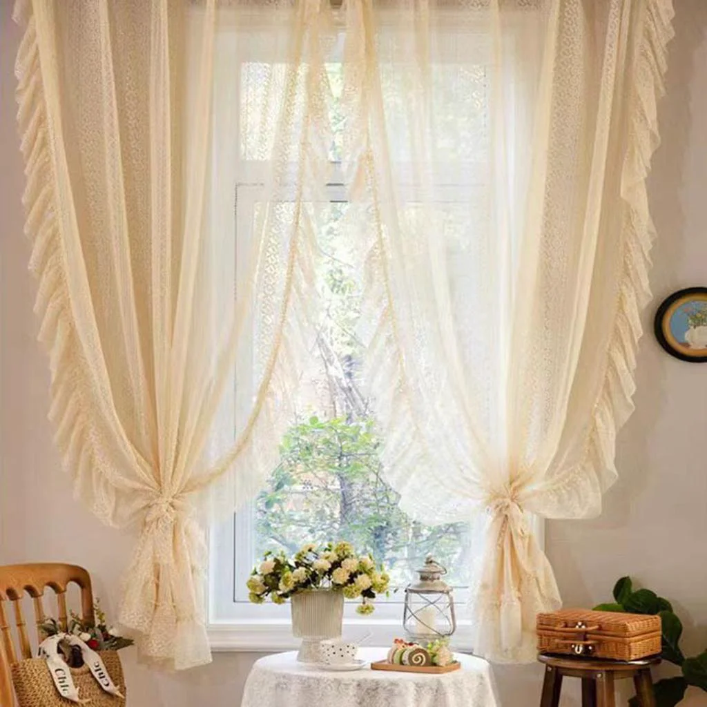 Genuine Princess Lace Sheer Curtain Safe