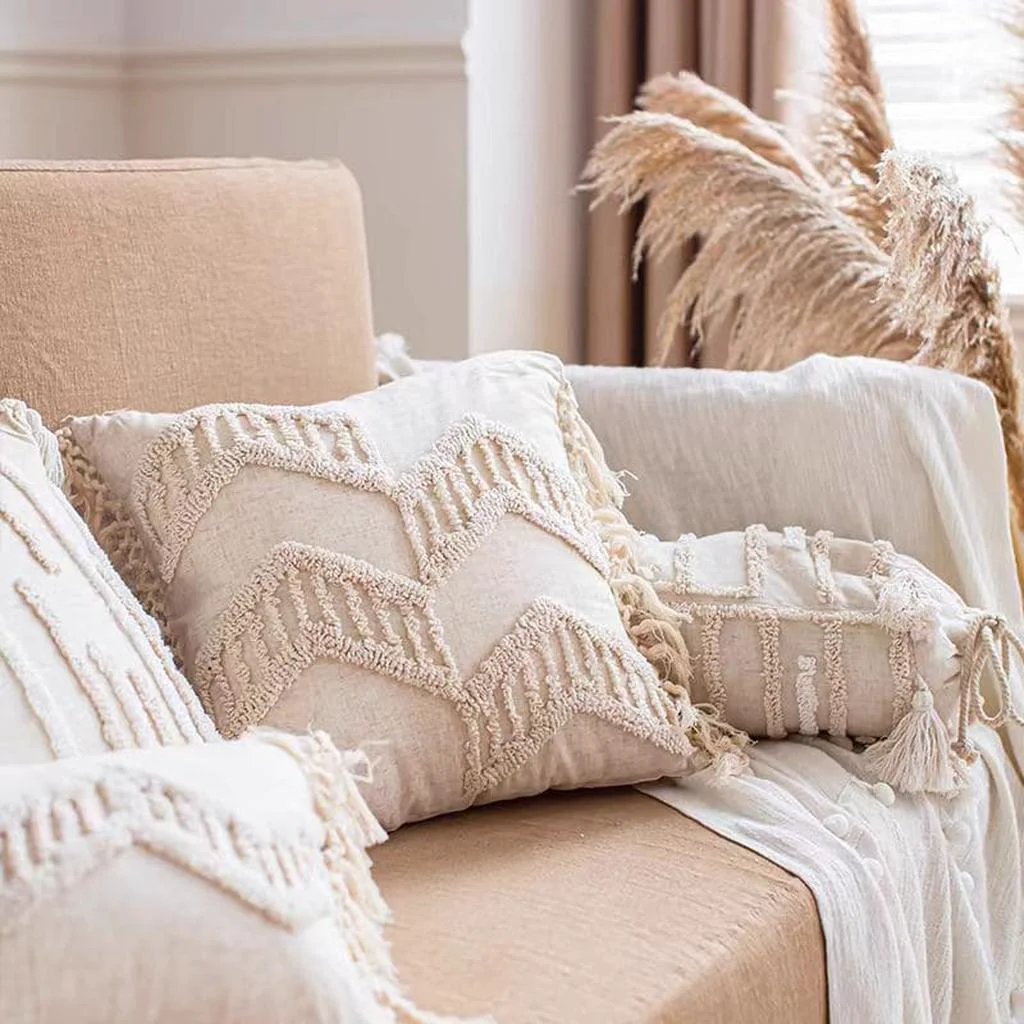 Pure Boho Tufted Cotton Throw Pillow Official