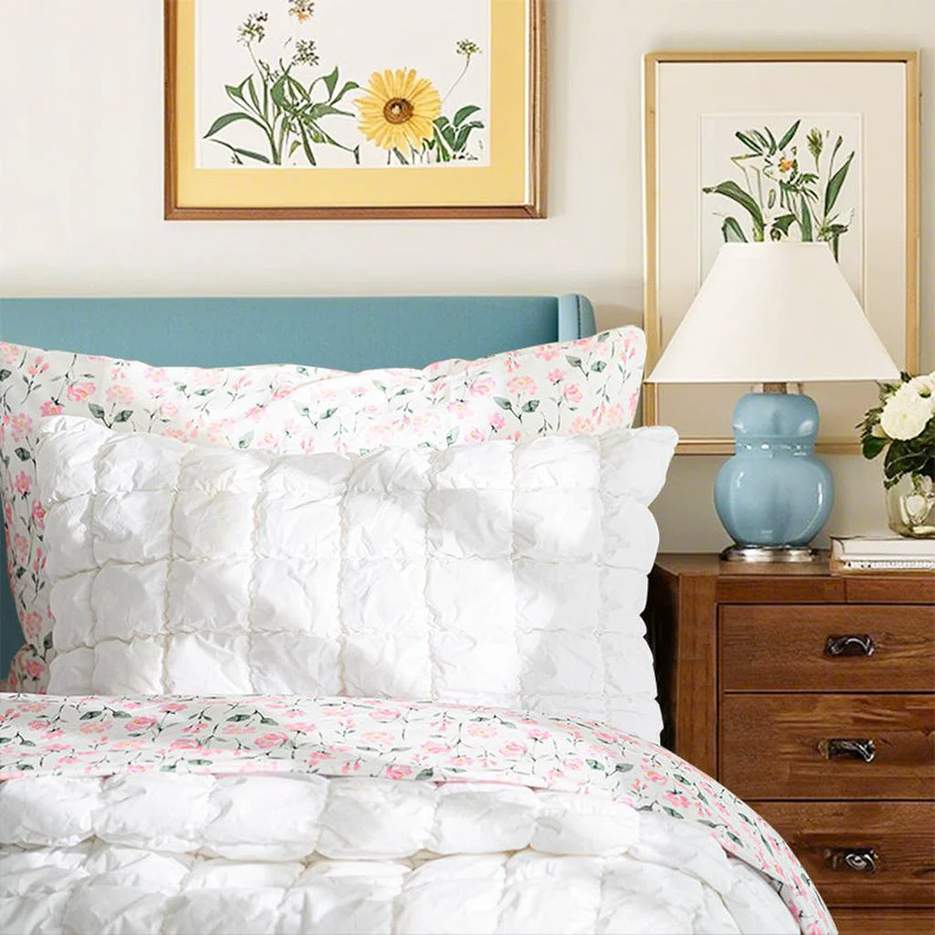 Crafted Puffy Marshmallow Down Comforter Set Sheet Set Bundle Reusable