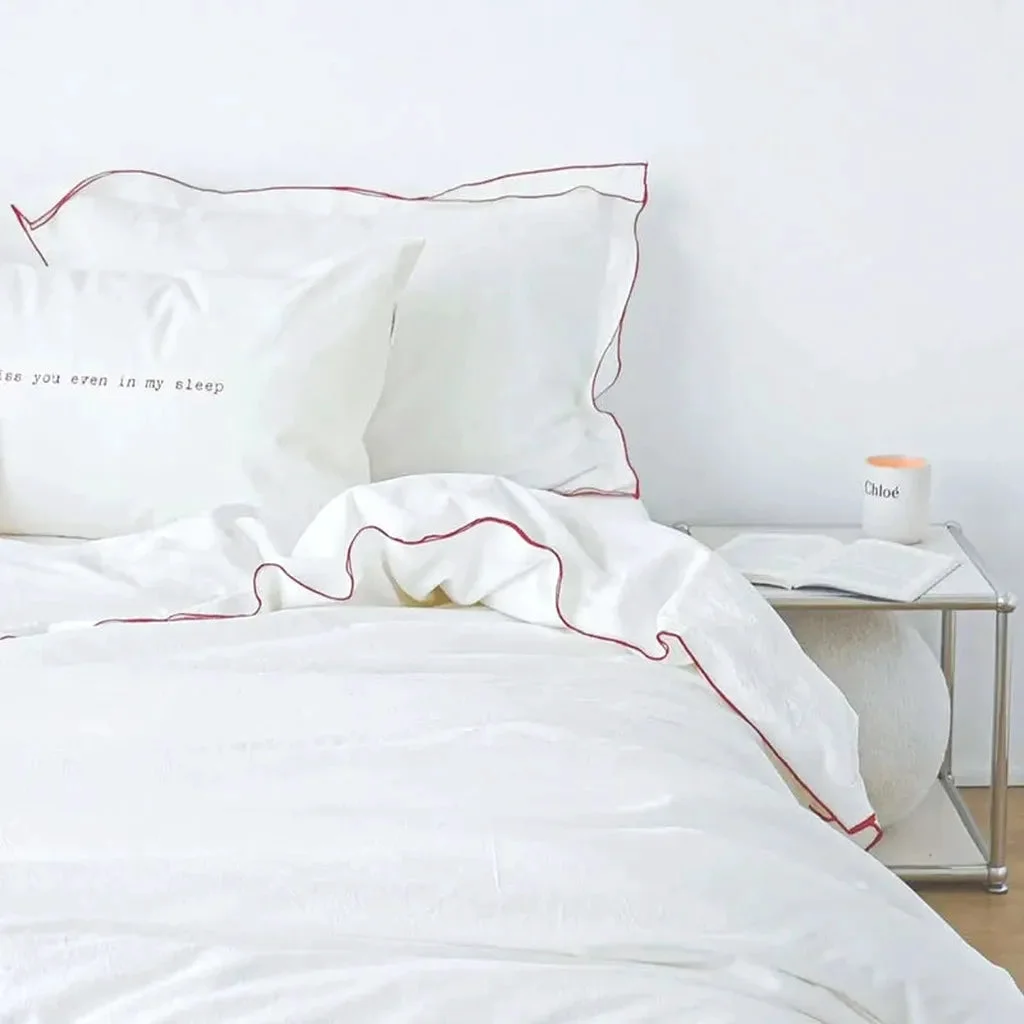 Next-Generation Contrast Flange Cotton Duvet Cover Fashionable