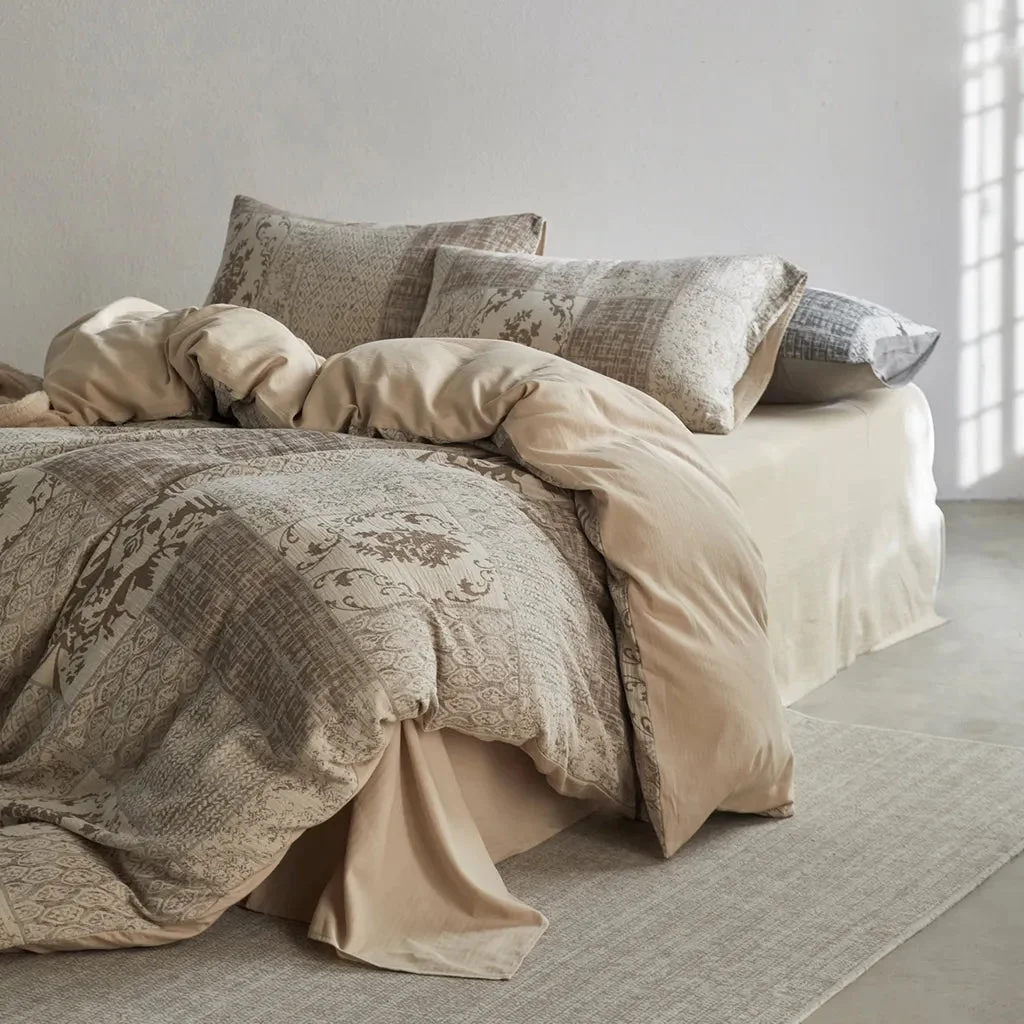 Superior Vintage Patchwork Style Cotton Jacquard Duvet Cover Powerful