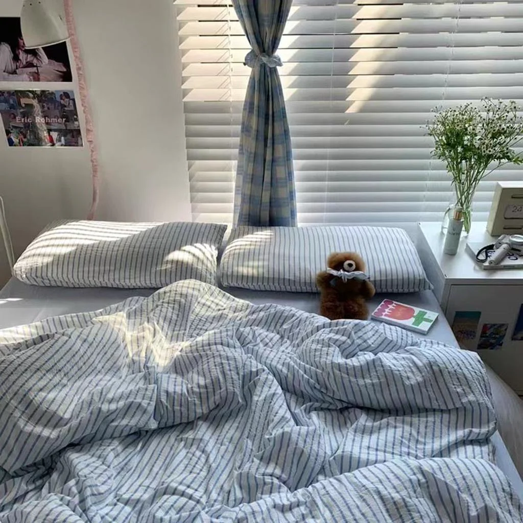 Versatile Coastal Stripes Bedding Set – Blue Outstanding