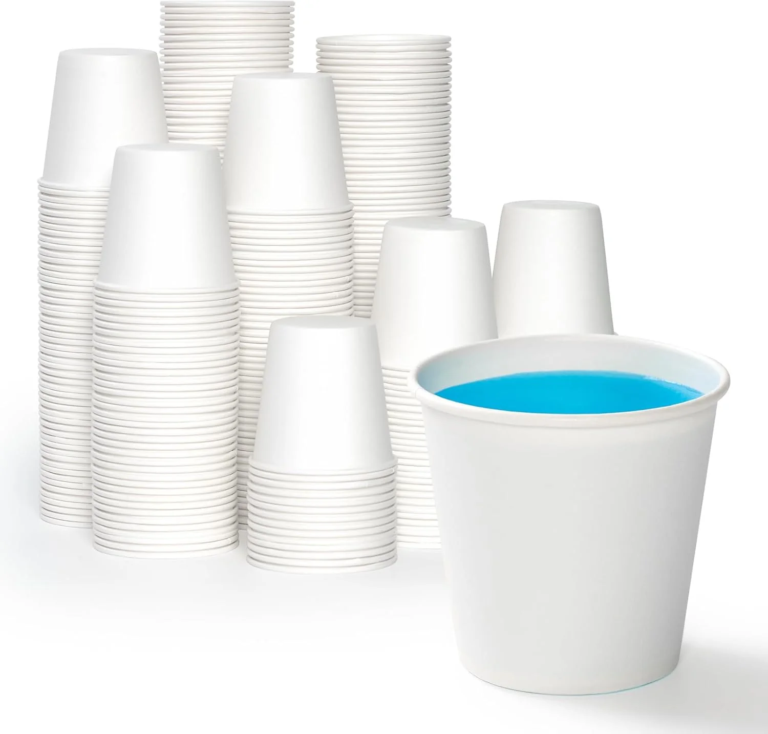 Verified Litopak 1000 pack 3 oz Paper Cups White Disposable Bathroom Cups Mini Paper Cups for Parties Picnics Barbecues Travel and Event Practical
