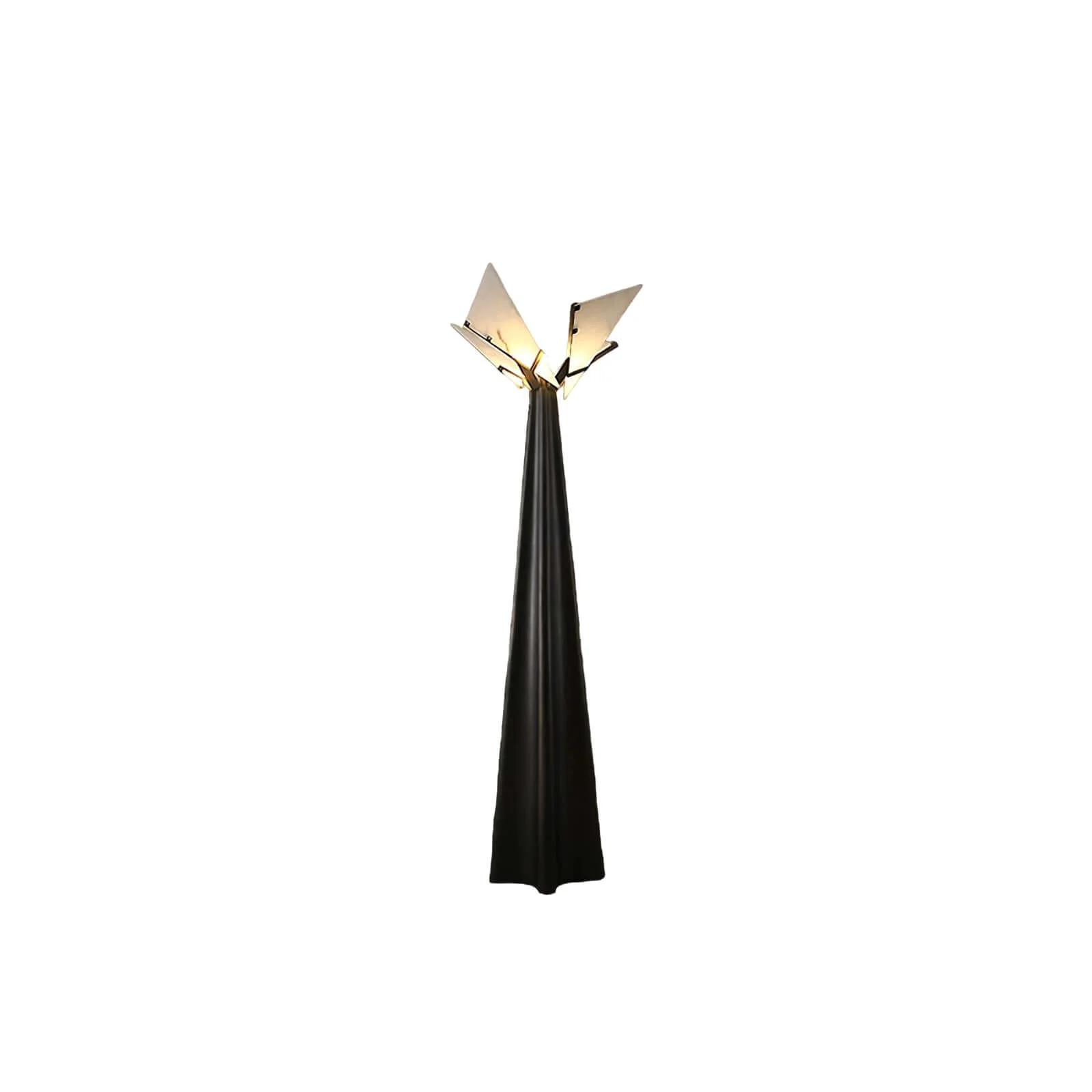 Authentic Abstract Black and Alabaster Floor Light Long-Lasting