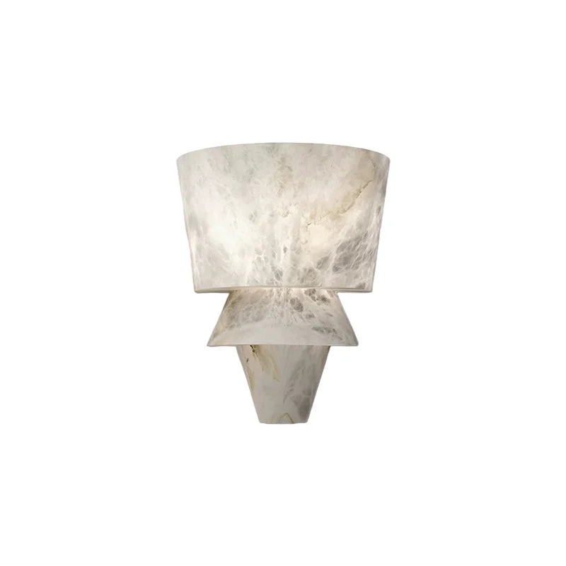 Dependable Geometric Alabaster Wall Lamp Modern