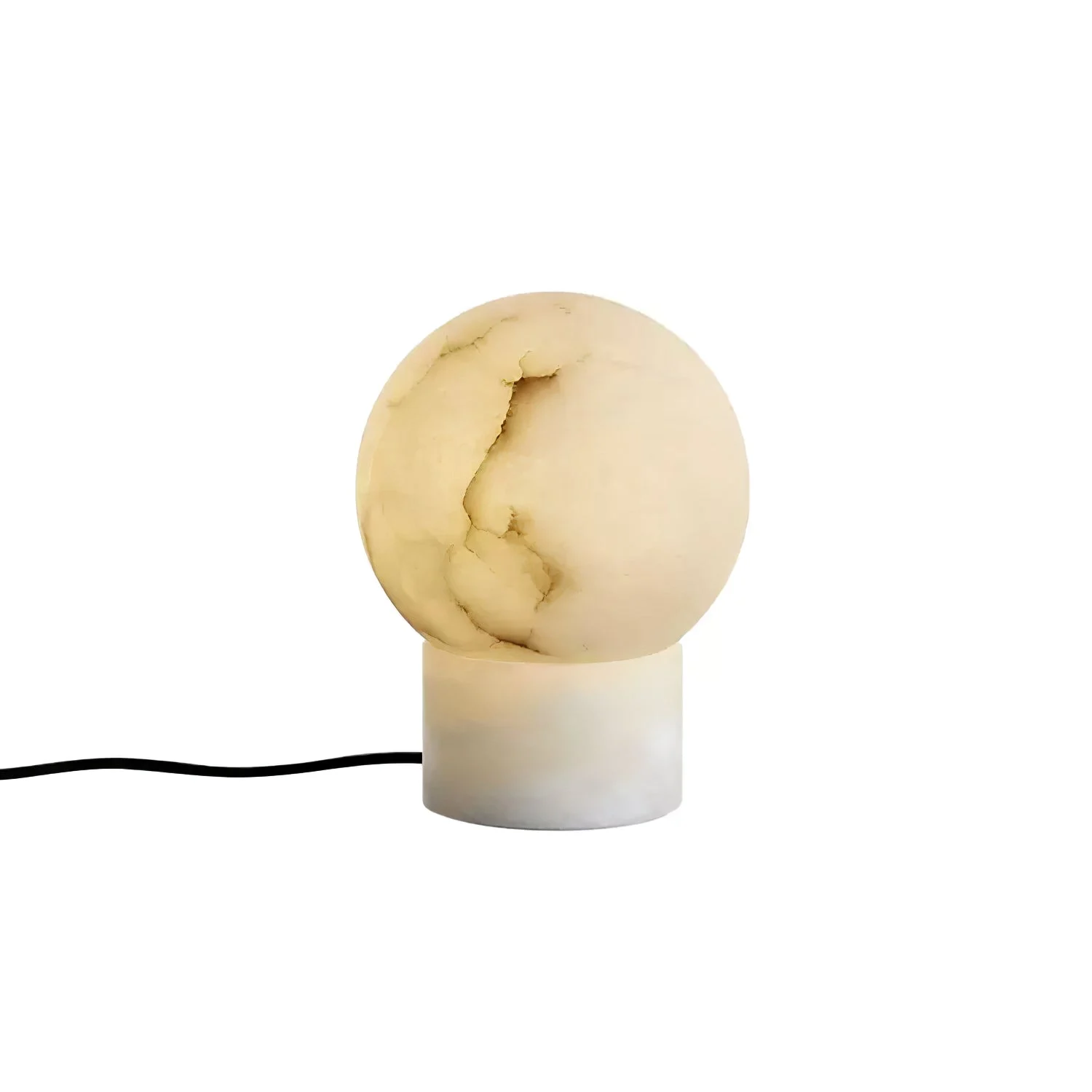 Durable Globe Alabaster Table Lamp Powerful