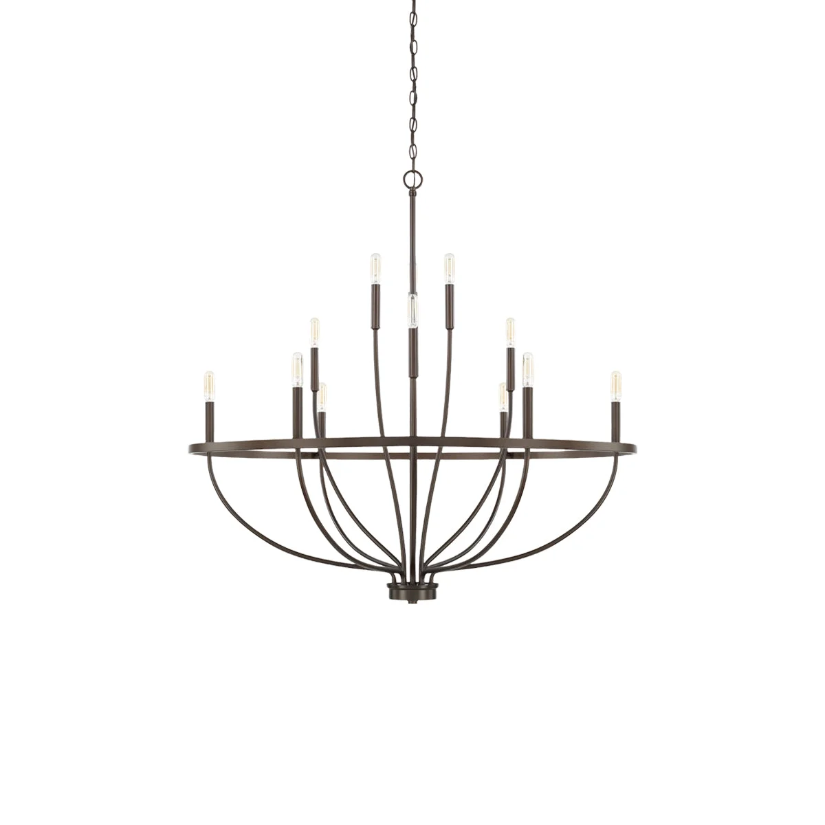 Official Modern Industrial 12-Light Cage Chandelier Comfortable