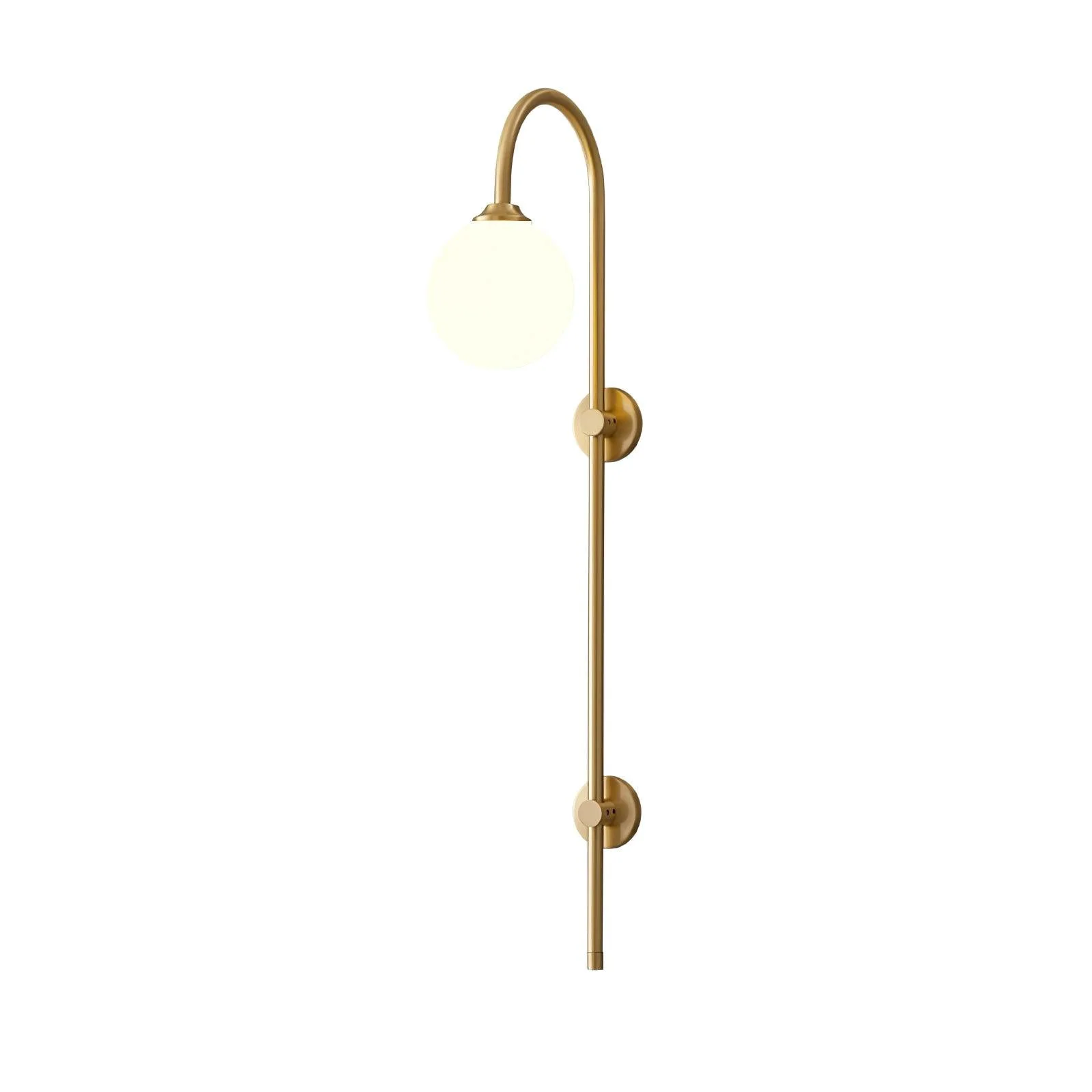 Modern Brass Globe Arm Wall Sconce Advanced