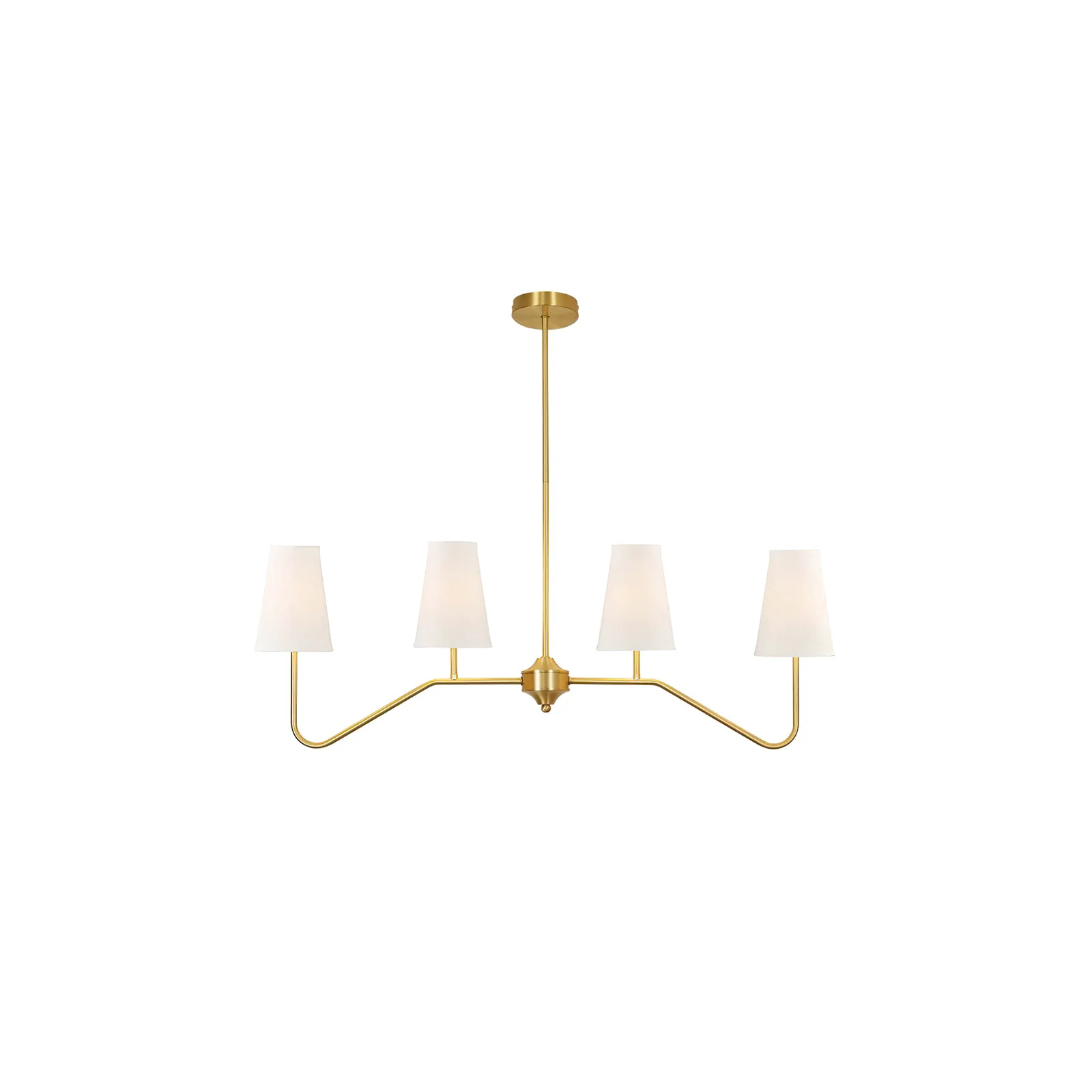Functional Daphne Brass Linear American Chandelier High-Performance