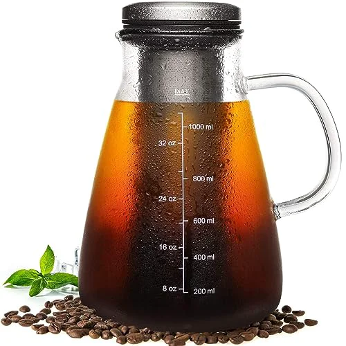 Stylish Cold Brew Iced Coffee Maker 34oz Prestigious