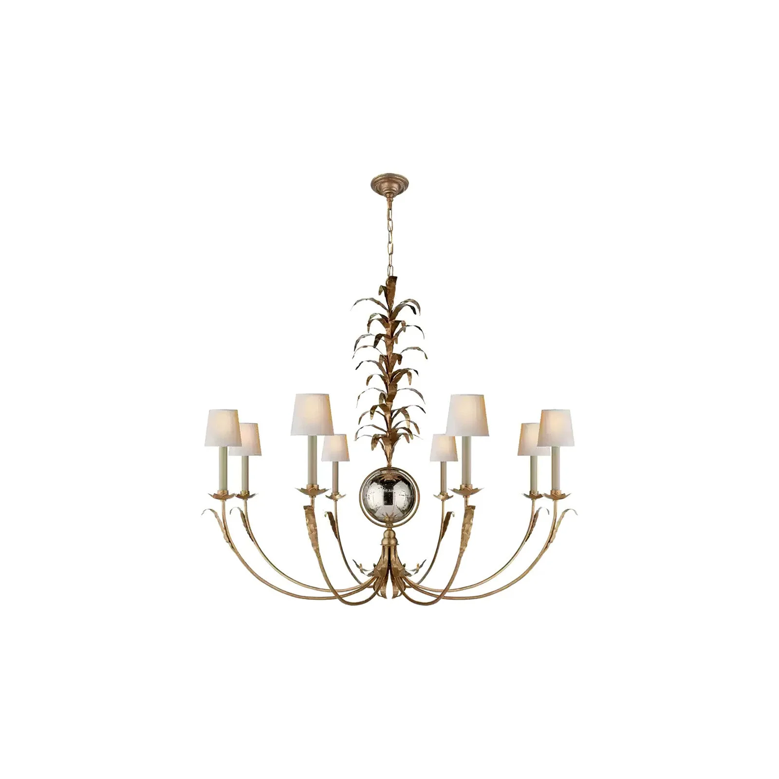 Sustainable vintage gold leaf Gramercy chandelier Superior