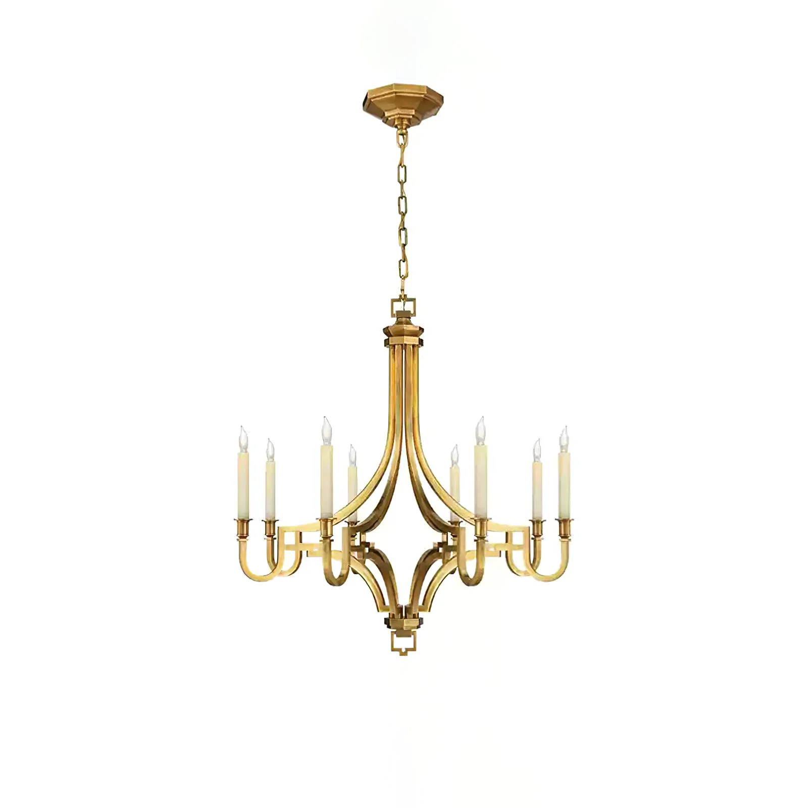 Smooth Luxury Gold Candle-Style Mykonos Chandelier Reliable