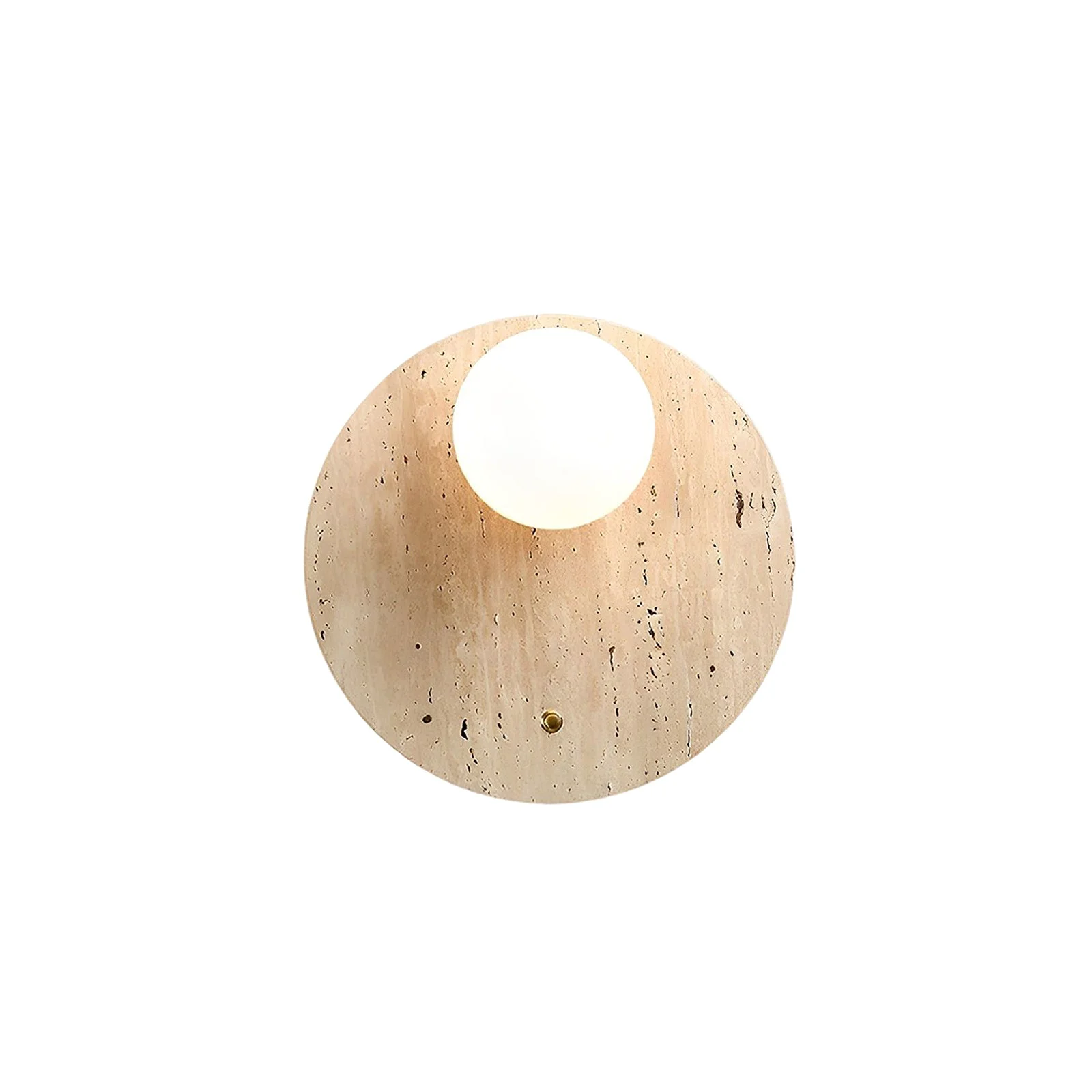 Modern Japanese Oval Travertine Wall Light Trendy